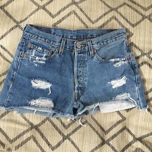 Levi's Urban Renewal Destroyed Denim Shorts