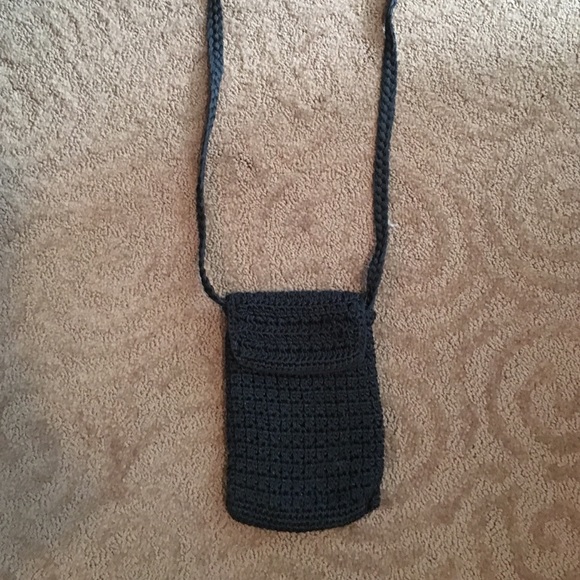 The Sak Crochet Black Mini Purse
