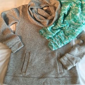 J. Crew cowl neck pullover sweatshirt, Grey, XS
