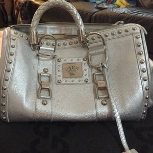 Versace silver studded bag