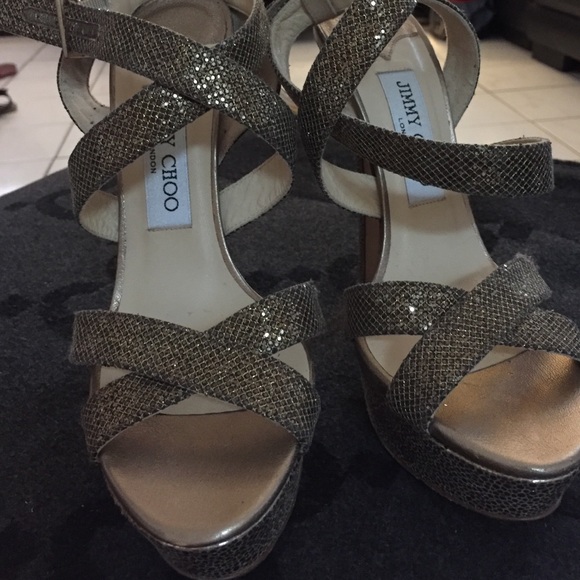 Jimmy choo gold vamp