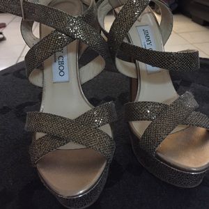 Jimmy choo gold vamp