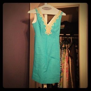 Turquoise Lilly Pulitzer shift dress