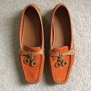 LV suede loafers