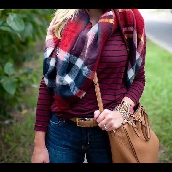 ZARA trendy plaid blanket scarf ❤️FINAL SALE