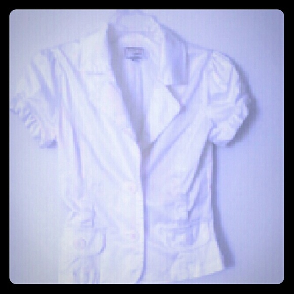 Cute white button blouse