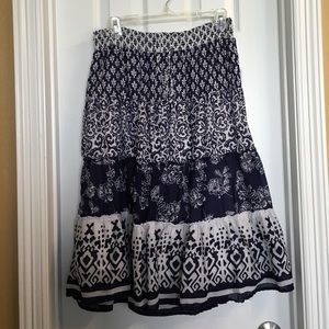 Navy and white skirt