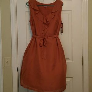 Burnt Orange, summer dress, size 14