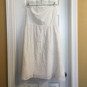 Strapless cotton dress