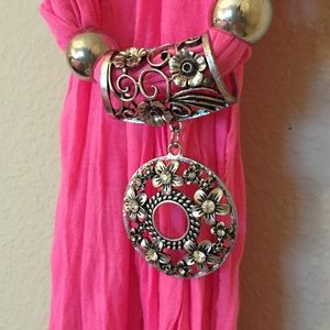 FINAL PRICE  pink decorated scarf