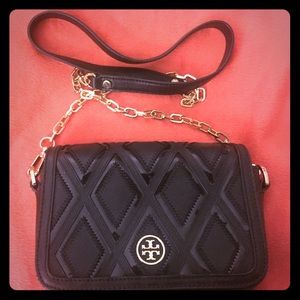 Tory Burch Robinson Black Cross Body Bag