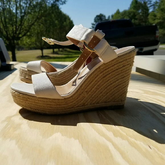 Brand new white Merona wedges
