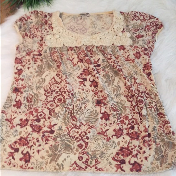 💐💐Casual Flower with Embroidery Top