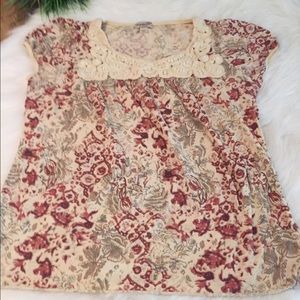 💐💐Casual Flower with Embroidery Top