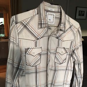 Men's pearl snap BKE size L