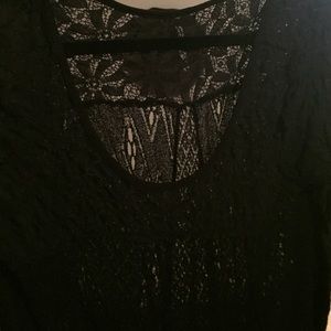 Free People black lace tunic