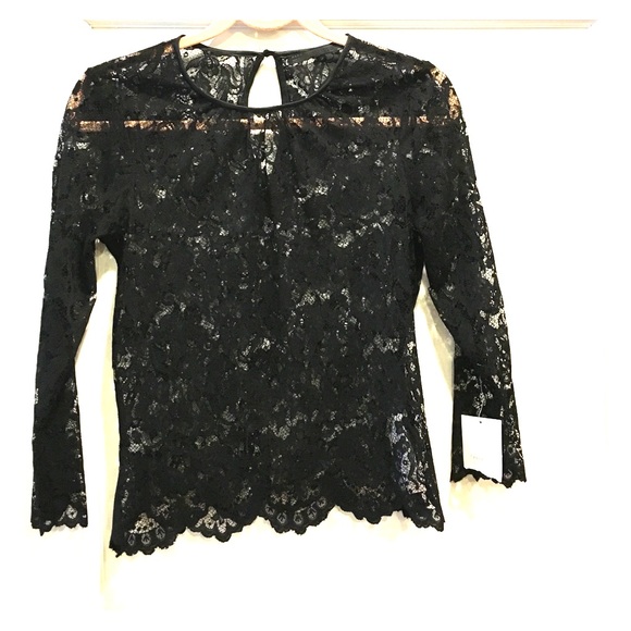 Zara Black Lace Blouse