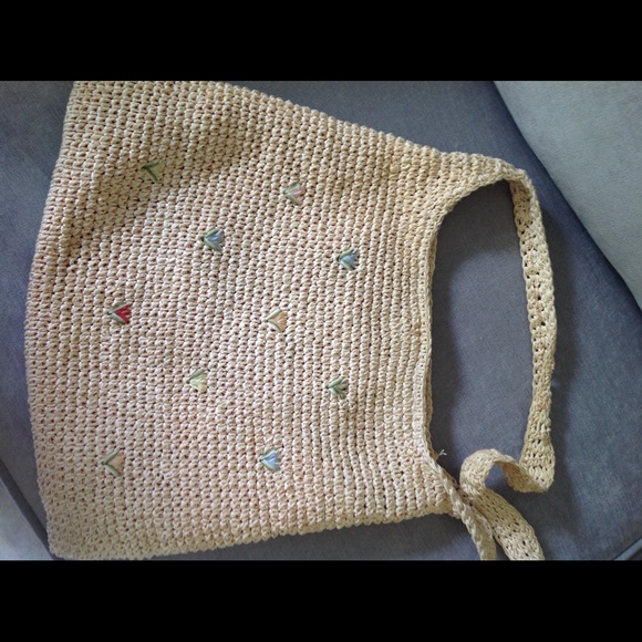 Straw like purse bag vintage look - Picture 2 of 4