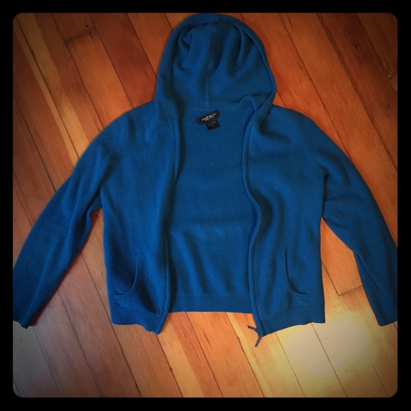 Blue Cashmere Hoodie