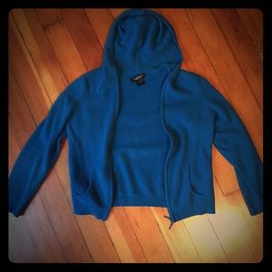 Blue Cashmere Hoodie