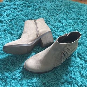 Taupe colored booties