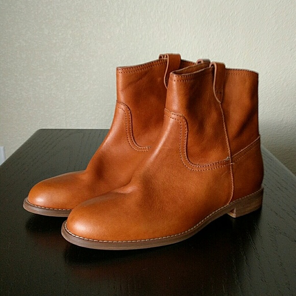 Madewell Shoes - Madewell brown short boots, NEW, 9.5