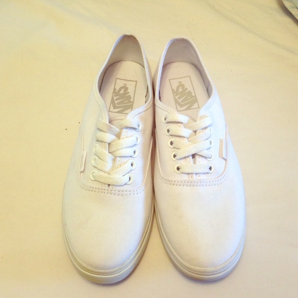Vans White Lo Pro Sneakers