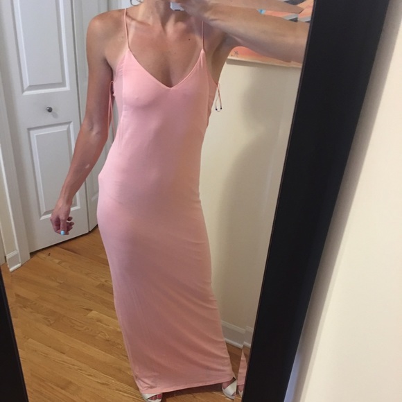 Zara Peachy Pink Maxi dress