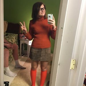 Orange Velma Inspired Turtle Neck