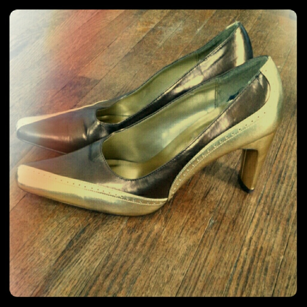 Brown & Gold heels