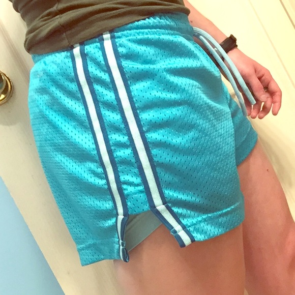 Bright blue lightweight Nike running shorts
