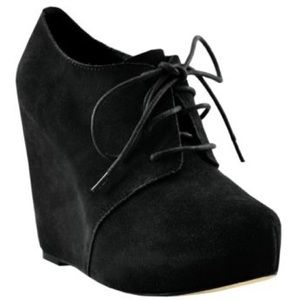Bakers 'Wayward' Suede Wedge Booties