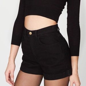 American Apparel Black Shorts