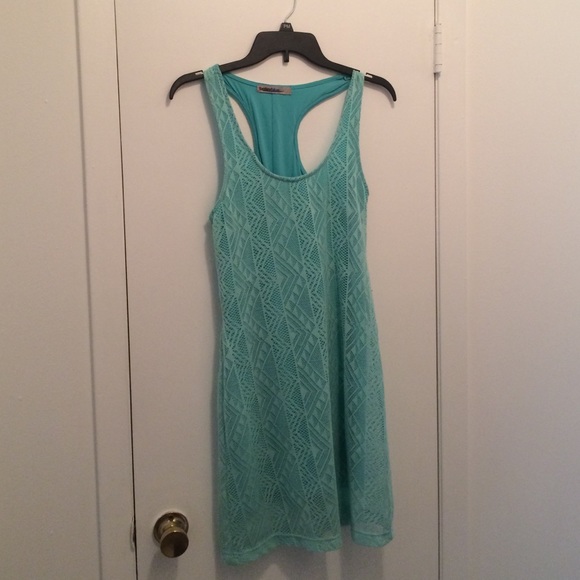 Mint green geometric designed dress - Picture 1 of 2
