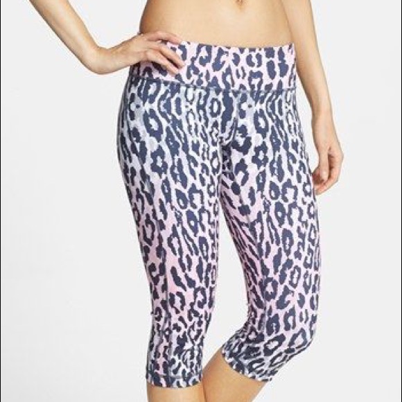 Zella slim live-in leopard ombré yoga pants small