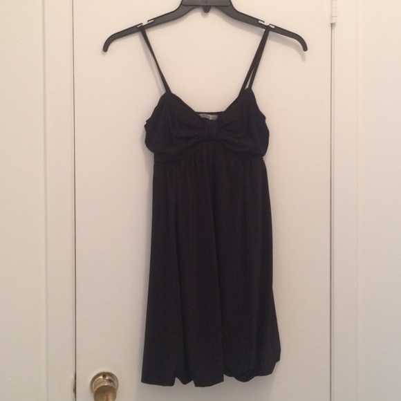 Black flowy short dress