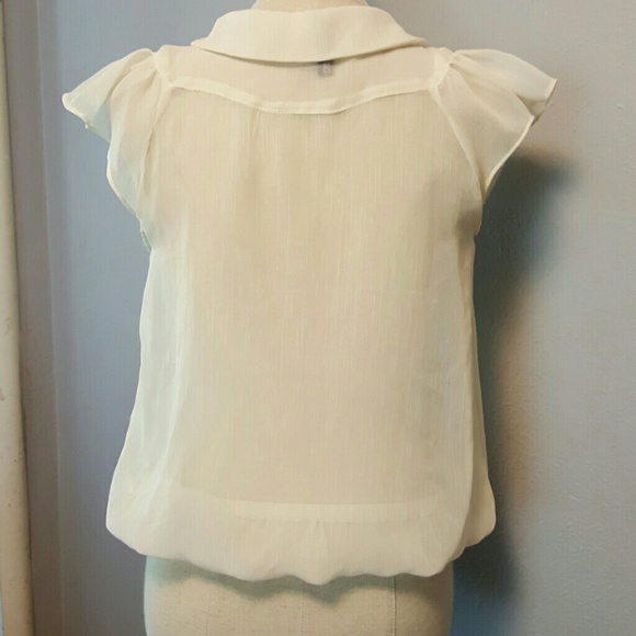 HM Divided pussy bow blouse/ Peter Pan collar - Picture 3 of 4