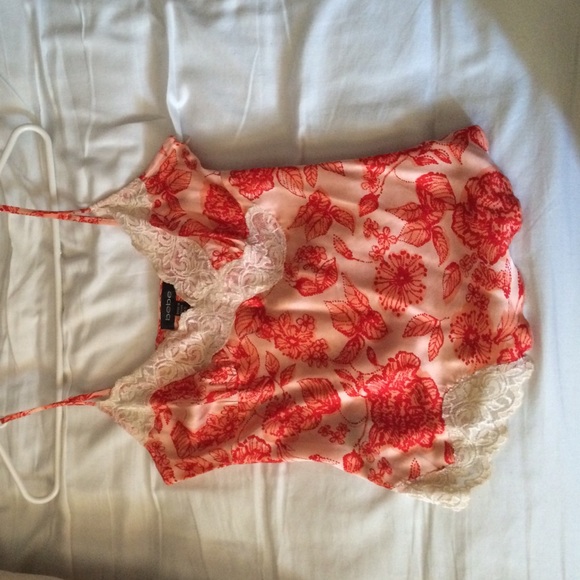 Bebe Silk w/ Lace Accent Camisole
