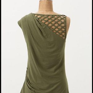 Anthropologie Tops - NWOT Anthropologie Squared Shoulder Top Olive Anthropologie Tops - NWOT Anthropologie Squared Shoulder Top Olive