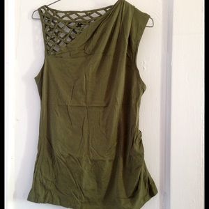 Anthropologie Tops - NWOT Anthropologie Squared Shoulder Top Olive Anthropologie Tops - NWOT Anthropologie Squared Shoulder Top Olive