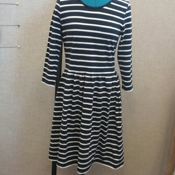 Love Hanna black and white stripped dress