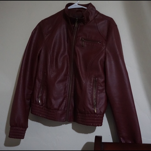 Burgundy Leather Jacket