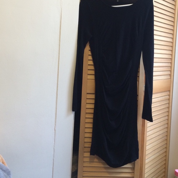 Black long sweater dress