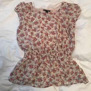 Forever 21 Floral peplum top