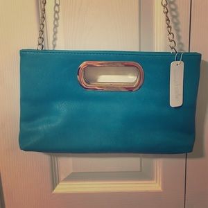 Charming Charlie's Turquoise Clutch/Shoulder