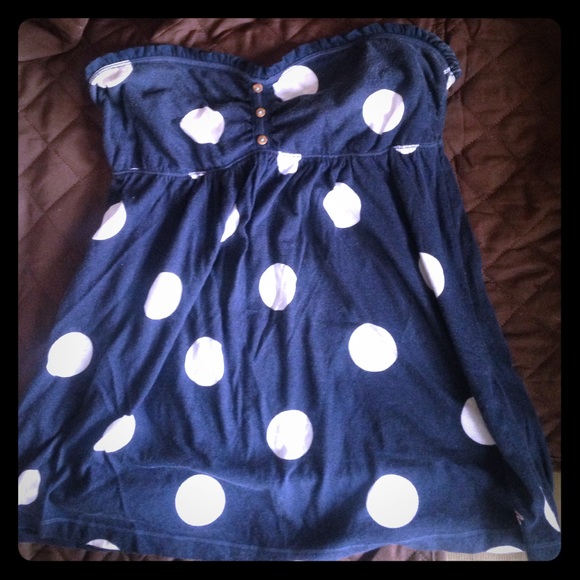 Polka Dot strapless top - Picture 1 of 1