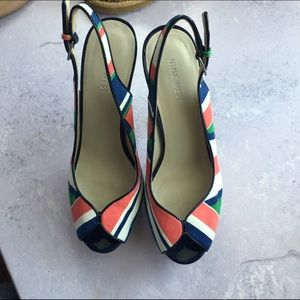 Nine West multicolor cork sandals