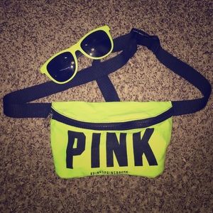 PINK by VS fanny pack and sunglasses.