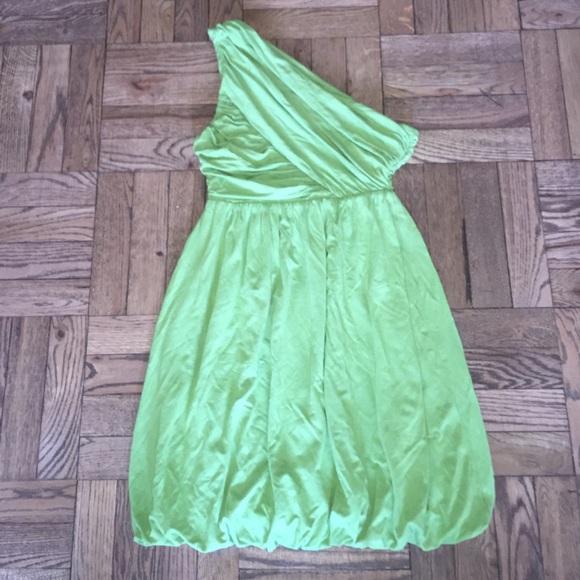Alice + Olivia lime green one shoulder dress, XS