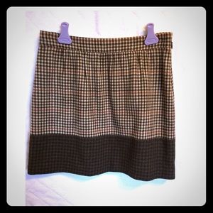 Women's J.Crew Wool herringbone Print Mini Skirt